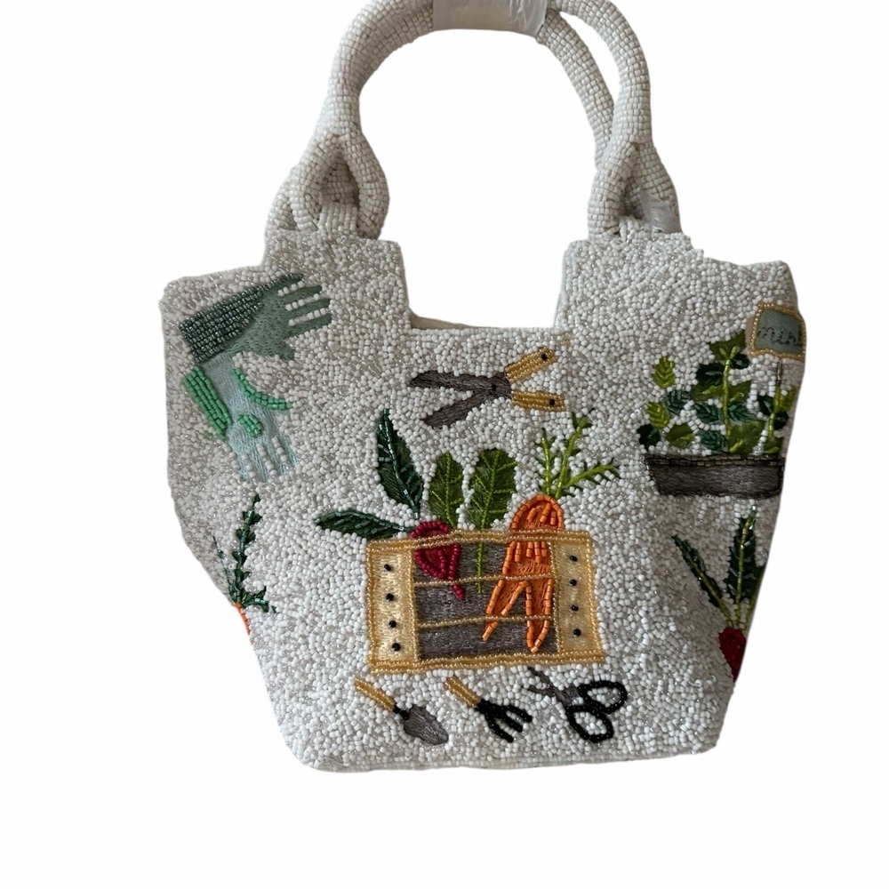SPRING EDITION From India to You Garden Themed Crystal Hand Beaded Shoulder Bag